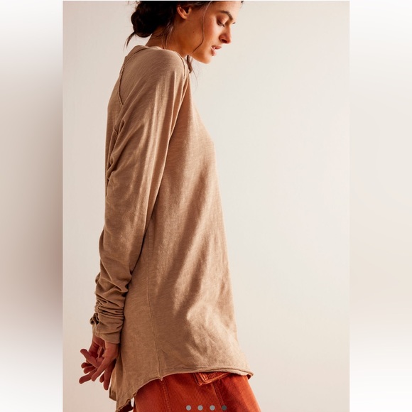 NEW Free People We The Free Arden Tee in Bunny - Picture 6 of 6